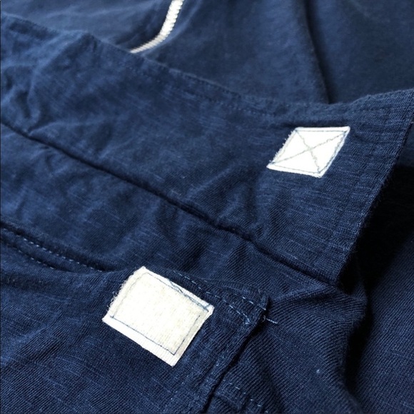 KYODAN Navy Active Front Pouch Pocket Elastic Bottom 1/4 Zipup Hoodie Shirt - Picture 6 of 10